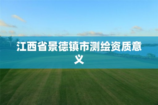 江西省景德镇市测绘资质意义