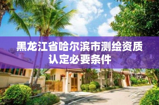 黑龙江省哈尔滨市测绘资质认定必要条件 黑龙江省哈尔滨市测绘资质认定必要条件