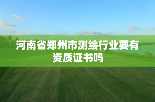 河南省郑州市测绘行业要有资质证书吗