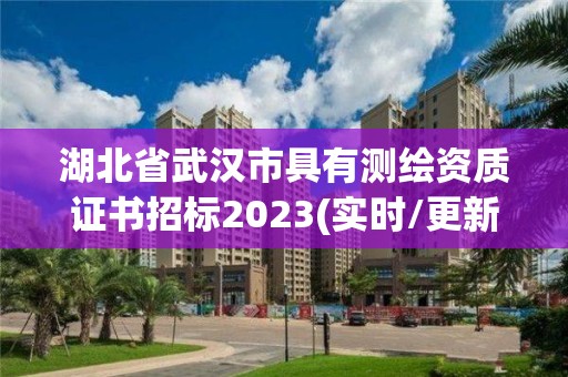 湖北省武汉市具有测绘资质证书招标2023(实时/更新中)