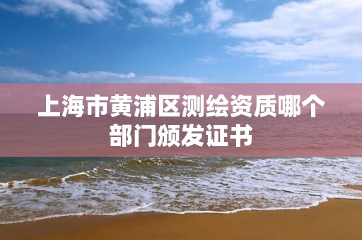 上海市黄浦区测绘资质哪个部门颁发证书