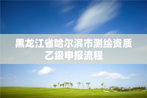 黑龙江省哈尔滨市测绘资质乙级申报流程 黑龙江省哈尔滨市测绘资质乙级申报流程