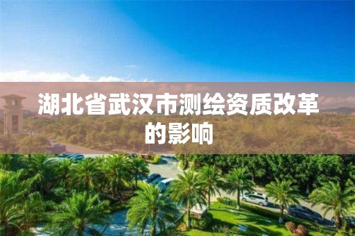 湖北省武汉市测绘资质改革的影响