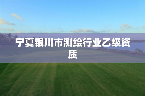 宁夏银川市测绘行业乙级资质