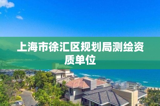 上海市徐汇区规划局测绘资质单位