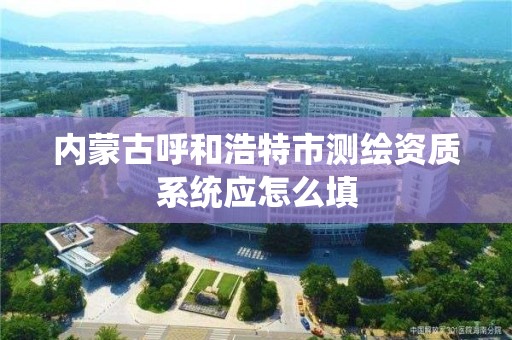 内蒙古呼和浩特市测绘资质系统应怎么填 内蒙古呼和浩特市测绘资质系统应怎么填