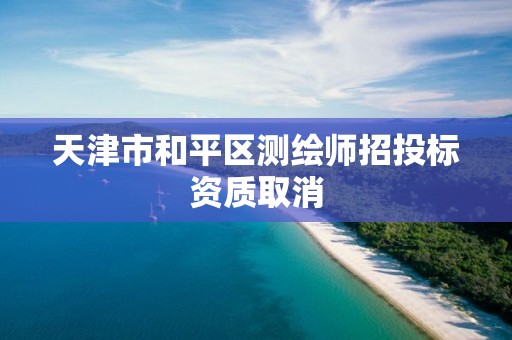 天津市和平区测绘师招投标资质取消