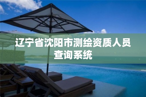 辽宁省沈阳市测绘资质人员查询系统