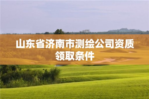山东省济南市测绘公司资质领取条件