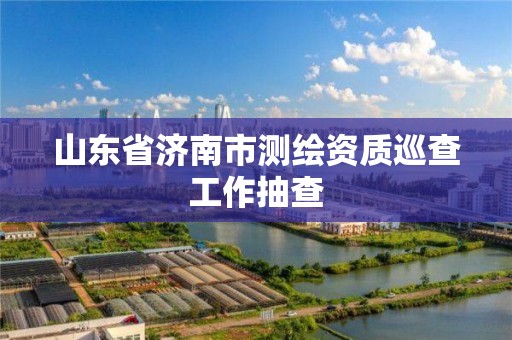 山东省济南市测绘资质巡查工作抽查