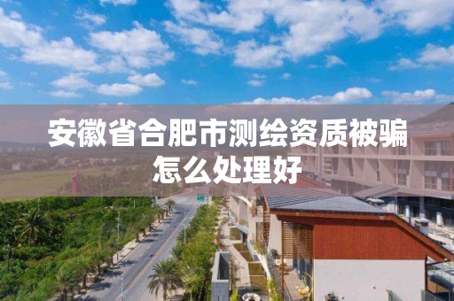 安徽省合肥市测绘资质被骗怎么处理好