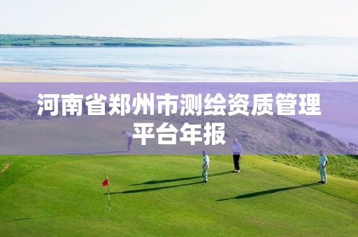 河南省郑州市测绘资质管理平台年报