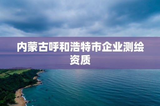 内蒙古呼和浩特市企业测绘资质