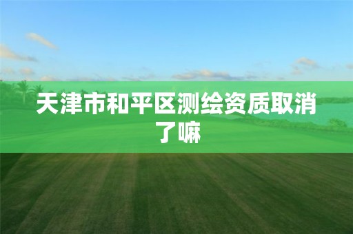 天津市和平区测绘资质取消了嘛