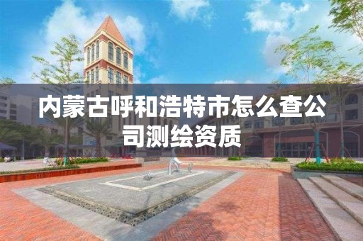 内蒙古呼和浩特市怎么查公司测绘资质 内蒙古呼和浩特市怎么查公司测绘资质