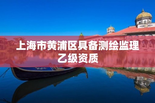 上海市黄浦区具备测绘监理乙级资质