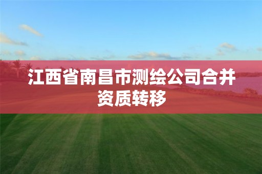 江西省南昌市测绘公司合并资质转移