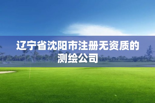 辽宁省沈阳市注册无资质的测绘公司