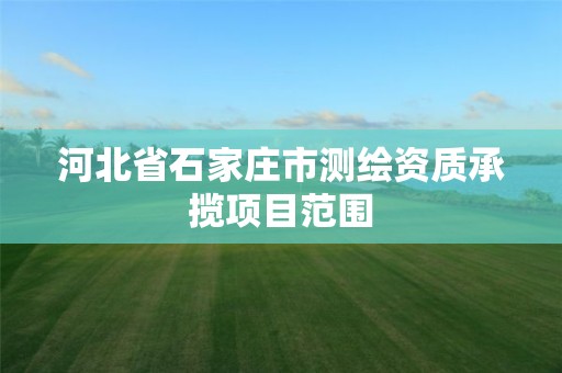 河北省石家庄市测绘资质承揽项目范围