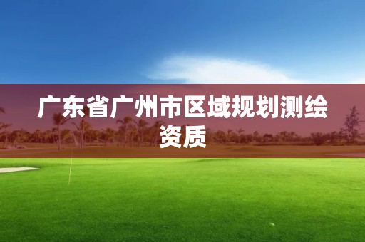 广东省广州市区域规划测绘资质