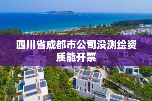 四川省成都市公司没测绘资质能开票