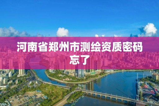 河南省郑州市测绘资质密码忘了