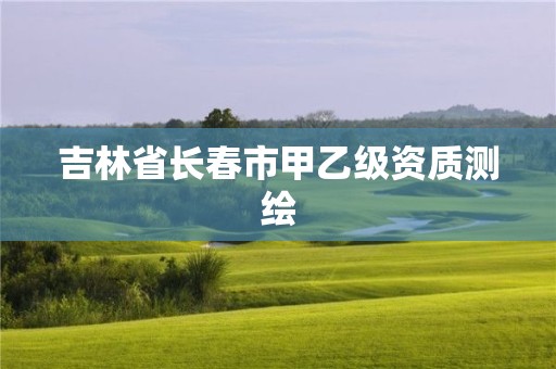 吉林省长春市甲乙级资质测绘