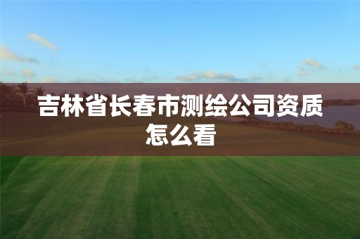 吉林省长春市测绘公司资质怎么看
