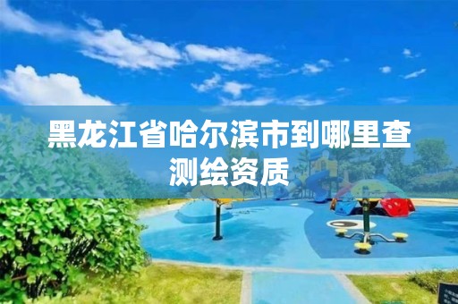 黑龙江省哈尔滨市到哪里查测绘资质 黑龙江省哈尔滨市到哪里查测绘资质