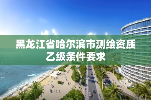 黑龙江省哈尔滨市测绘资质乙级条件要求
