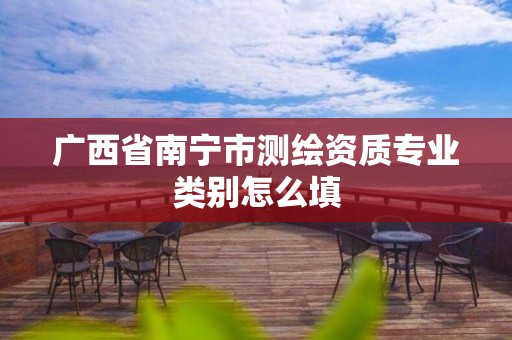 广西省南宁市测绘资质专业类别怎么填 广西省南宁市测绘资质专业类别怎么填