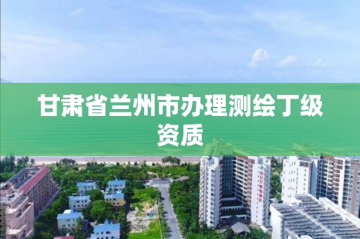 甘肃省兰州市办理测绘丁级资质