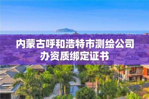 内蒙古呼和浩特市测绘公司办资质绑定证书 内蒙古呼和浩特市测绘公司办资质绑定证书