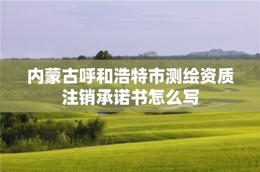 内蒙古呼和浩特市测绘资质注销承诺书怎么写 内蒙古呼和浩特市测绘资质注销承诺书怎么写