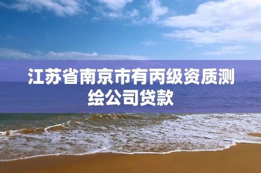 江苏省南京市有丙级资质测绘公司贷款