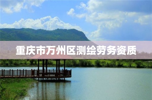 重庆市万州区测绘劳务资质