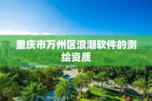 重庆市万州区浪潮软件的测绘资质 重庆市万州区浪潮软件的测绘资质