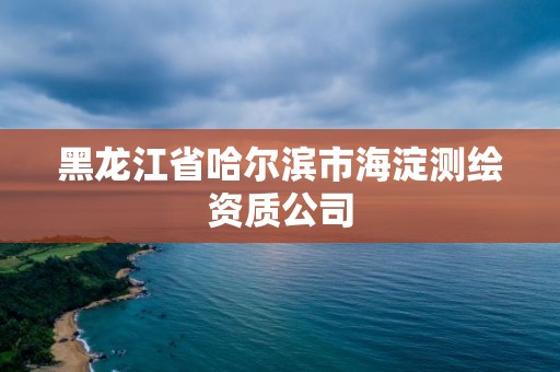 黑龙江省哈尔滨市海淀测绘资质公司