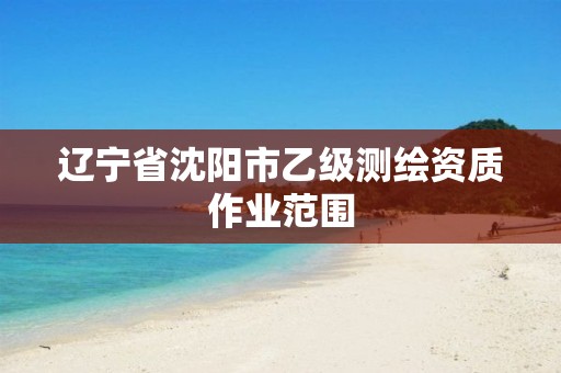 辽宁省沈阳市乙级测绘资质作业范围