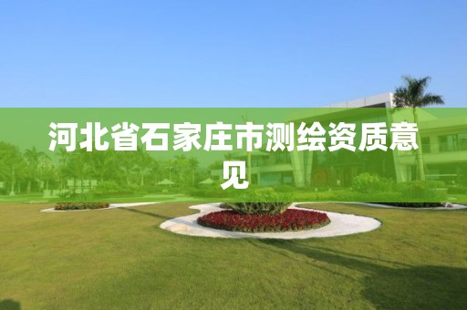 河北省石家庄市测绘资质意见 河北省石家庄市测绘资质意见