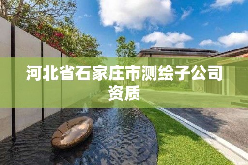 河北省石家庄市测绘子公司资质