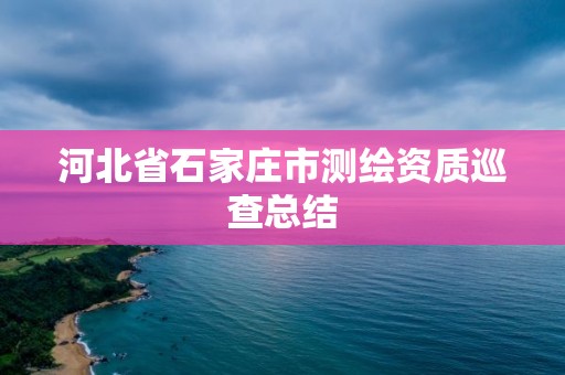 河北省石家庄市测绘资质巡查总结