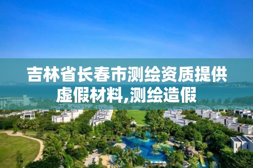 吉林省长春市测绘资质提供虚假材料,测绘造假
