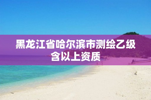 黑龙江省哈尔滨市测绘乙级含以上资质 黑龙江省哈尔滨市测绘乙级含以上资质