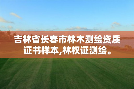 吉林省长春市林木测绘资质证书样本,林权证测绘。