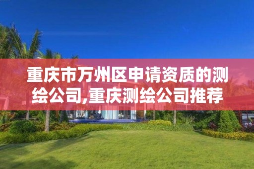 重庆市万州区申请资质的测绘公司,重庆测绘公司推荐