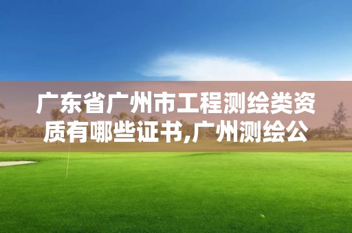 广东省广州市工程测绘类资质有哪些证书,广州测绘公司排名名单。