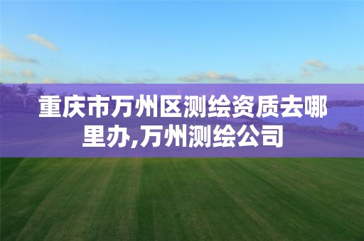 重庆市万州区测绘资质去哪里办,万州测绘公司