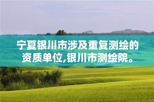 宁夏银川市涉及重复测绘的资质单位,银川市测绘院。 宁夏银川市涉及重复测绘的资质单位,银川市测绘院。