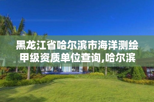 黑龙江省哈尔滨市海洋测绘甲级资质单位查询,哈尔滨测绘招聘信息。